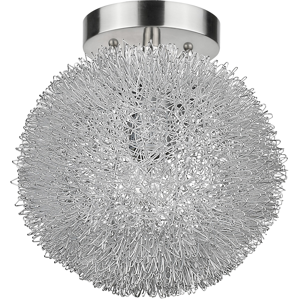 Celestial 1 Light 8 inch Brushed Nickel Flushmount Ceiling Light