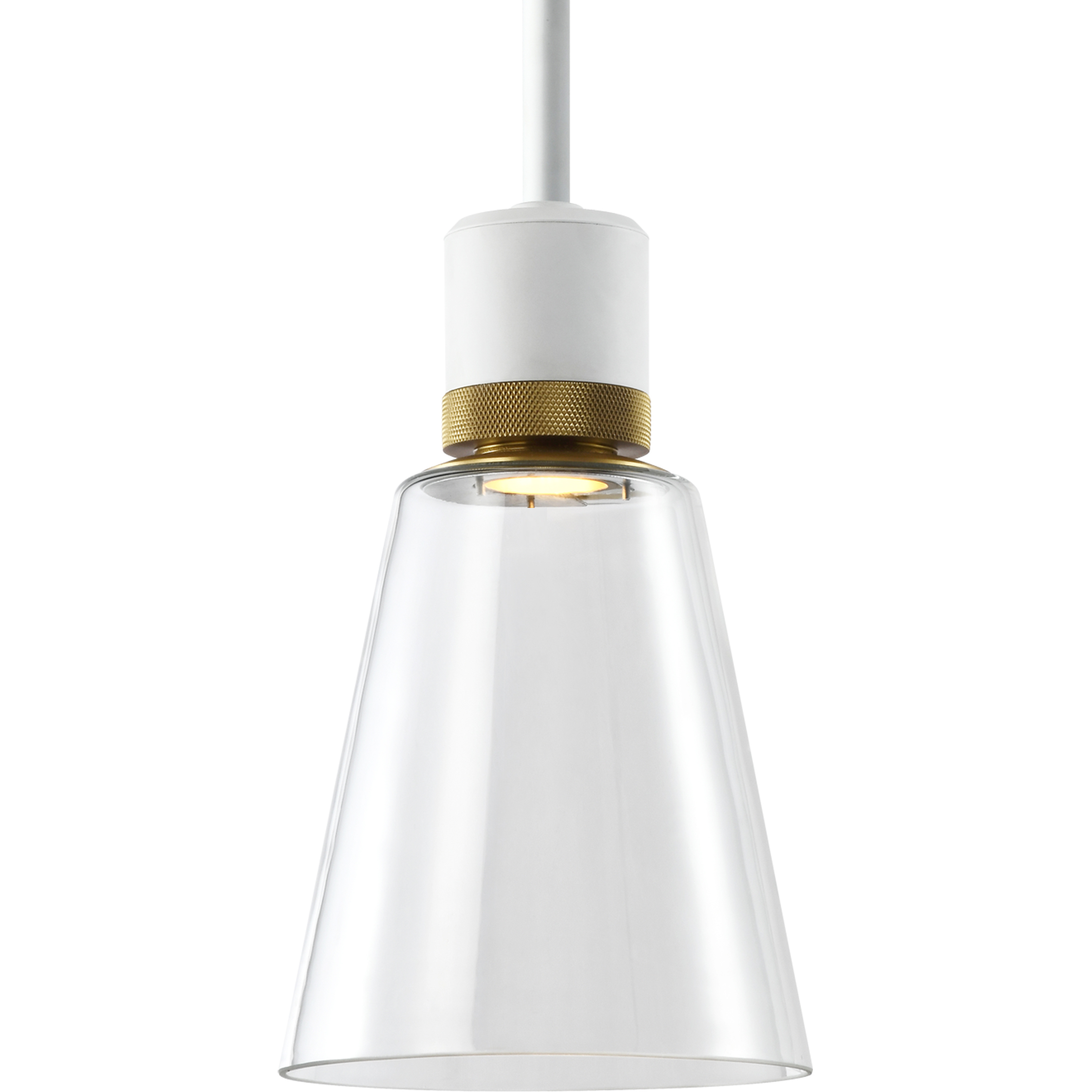 Zigrina 1 Light 7.13 inch Matte White with Aged Brass Pendant Ceiling Light