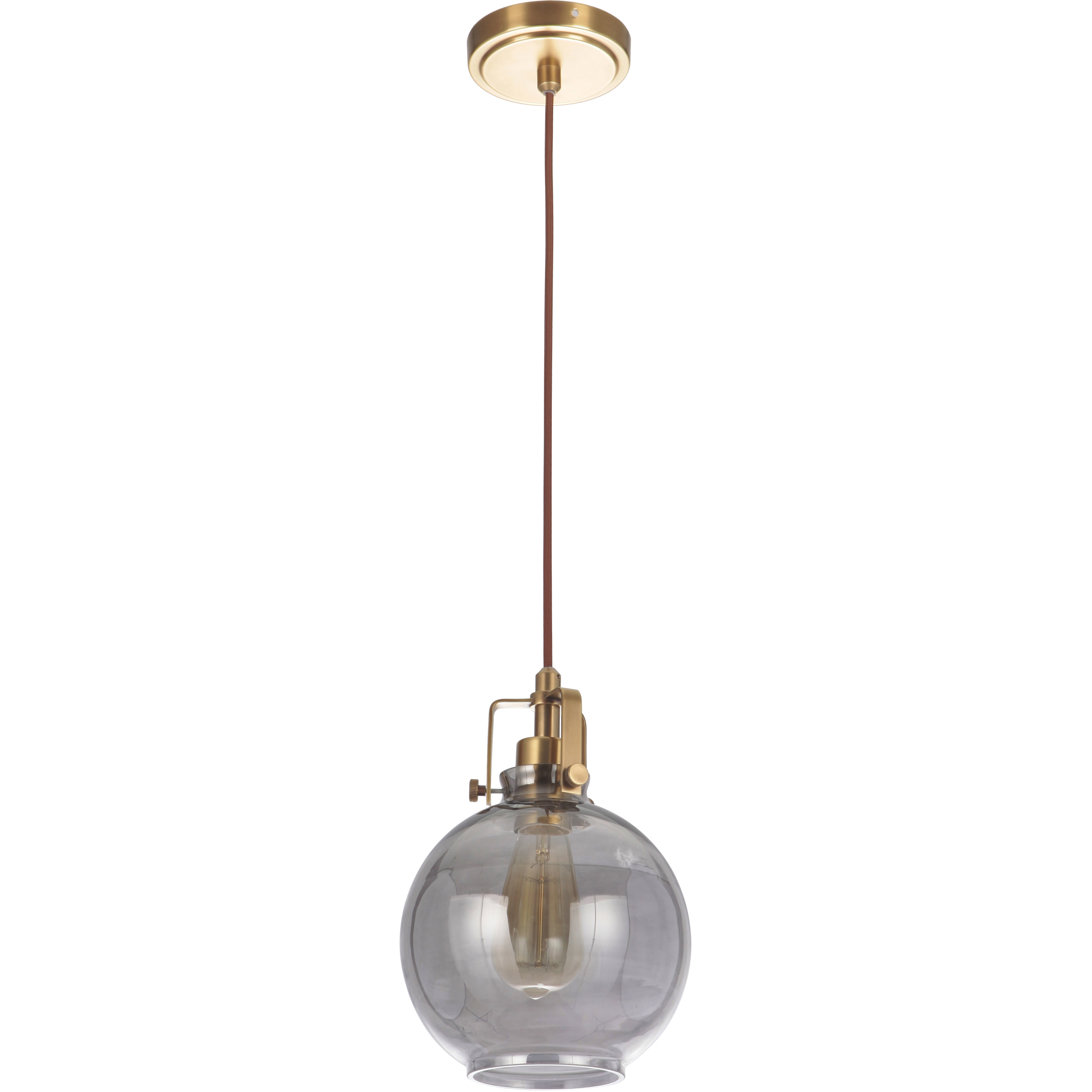 Gallery State House 1 Light 7.75 inch Vintage Brass Mini Pendant Ceiling Light
