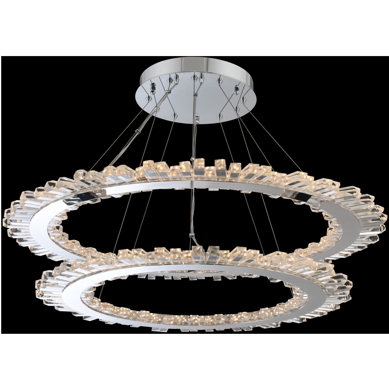 Quasar LED 42 inch Chrome Pendant Ceiling Light