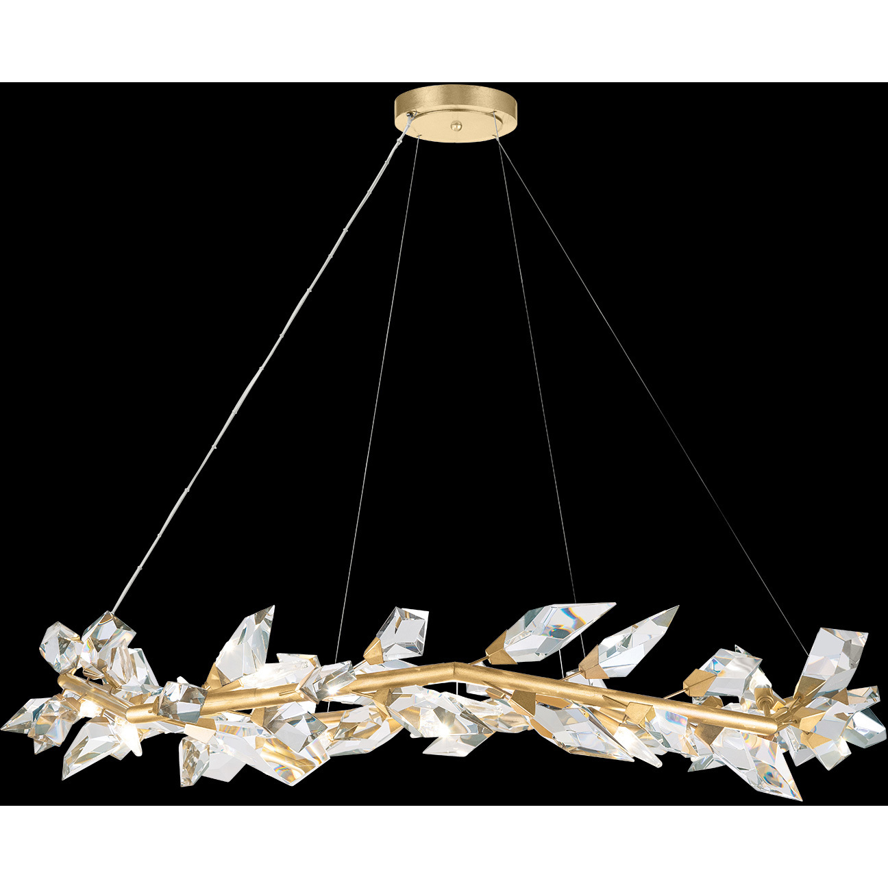 Foret 12 Light 55 inch Gold Pendant Ceiling Light