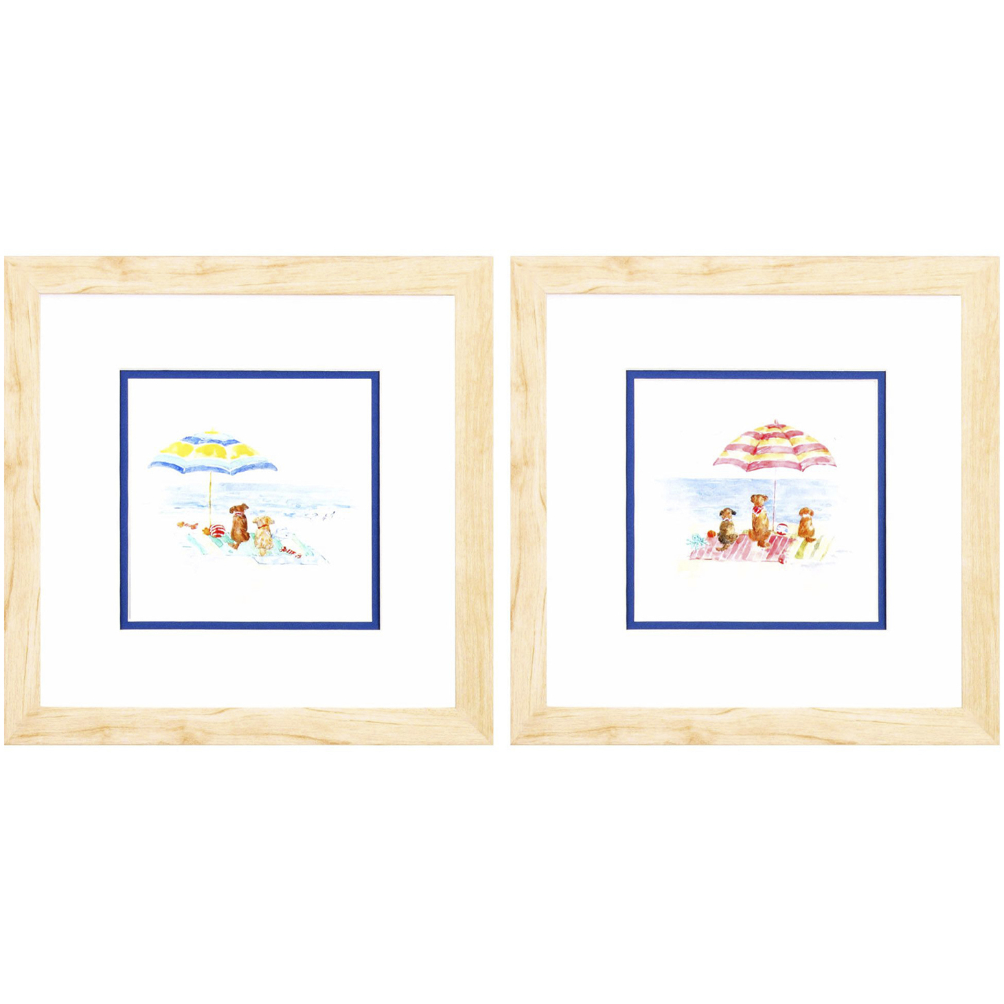 Waterside Blue and Brown Framed Art, Propac