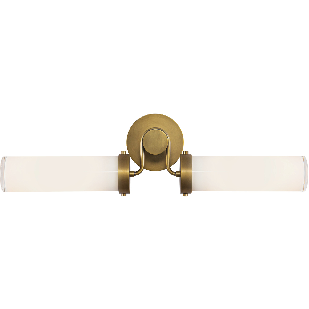 Wynwood 2 Light 22.88 inch Vintage Brass/Glossy Opal Wall/Ceiling Light Wall Light