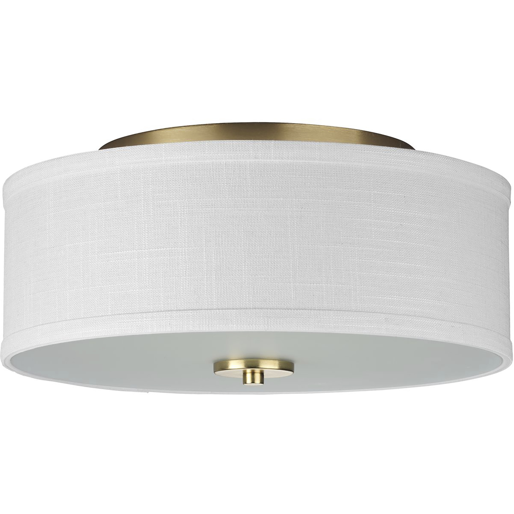 Inspire 2 Light 13 inch Satin Brass Flush Mount Ceiling Light