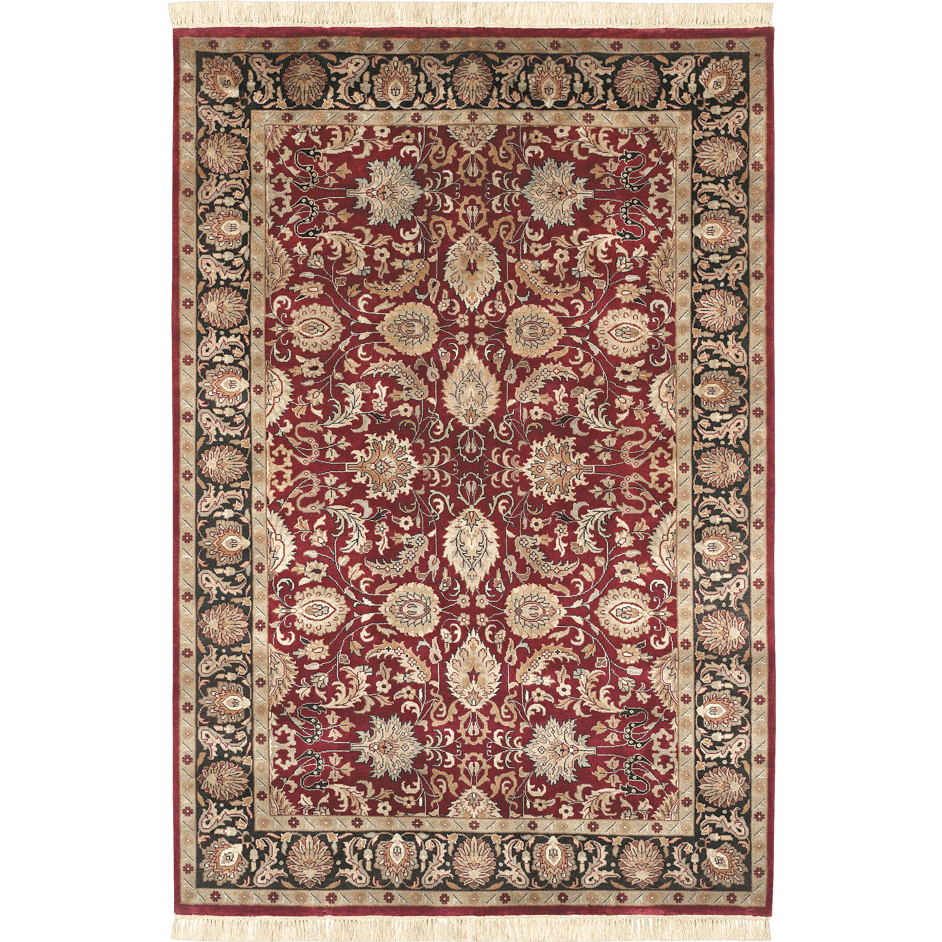 Taj Mahal 102 X 66 inch Dark Brown, Black, Tan Rug