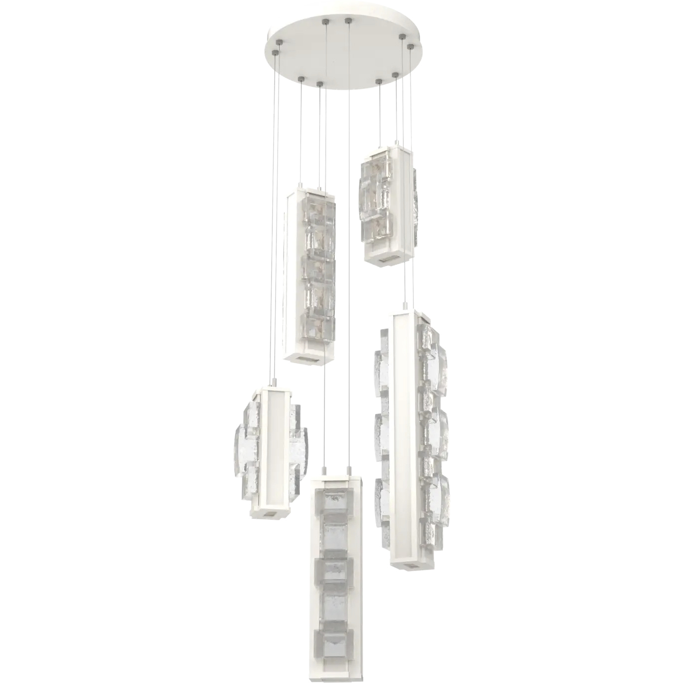 Tessera LED 21.3 inch Salt White Multi-Pendant Ceiling Light