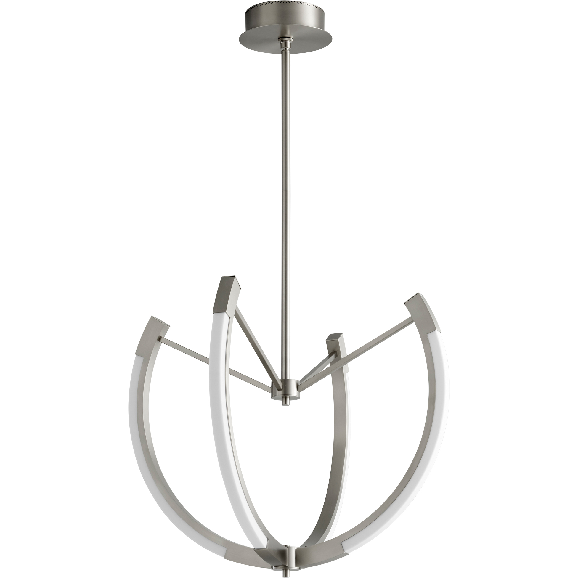 Utopia LED 28 inch Satin Nickel Pendant Ceiling Light