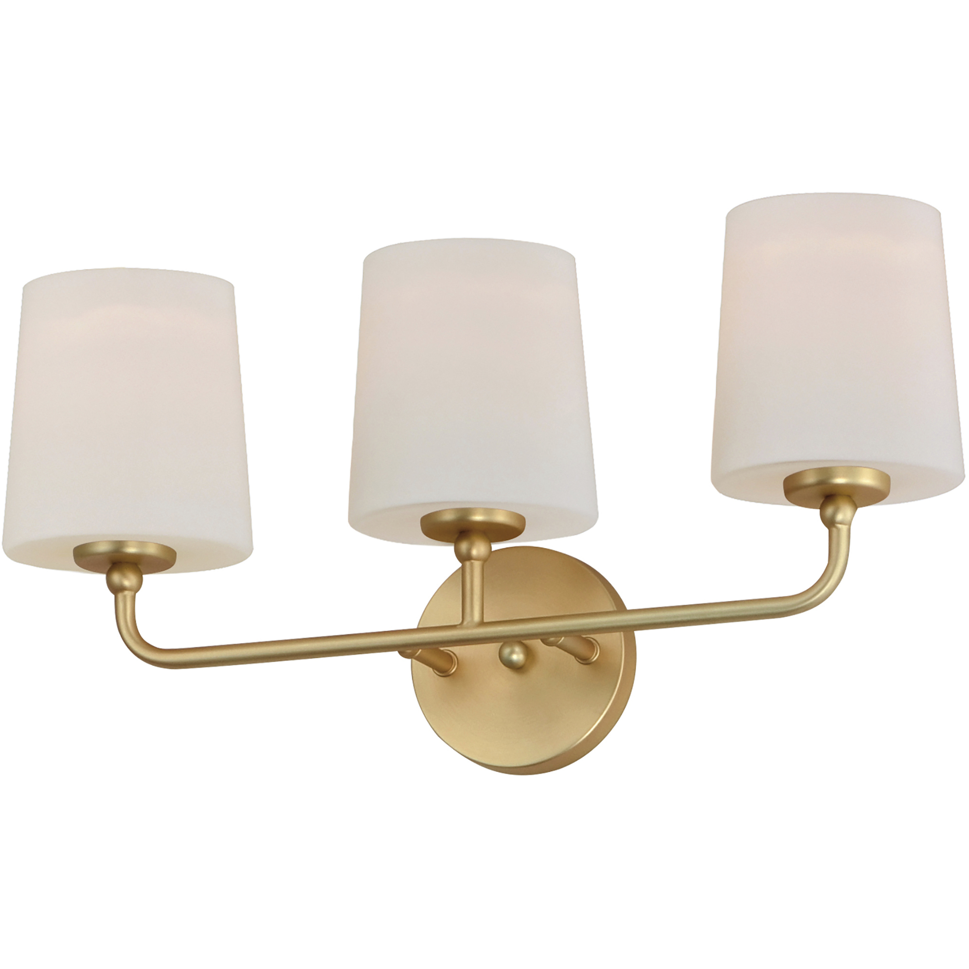 Bristol 3 Light 20.75 inch Satin Brass Bath Vanity Wall Light