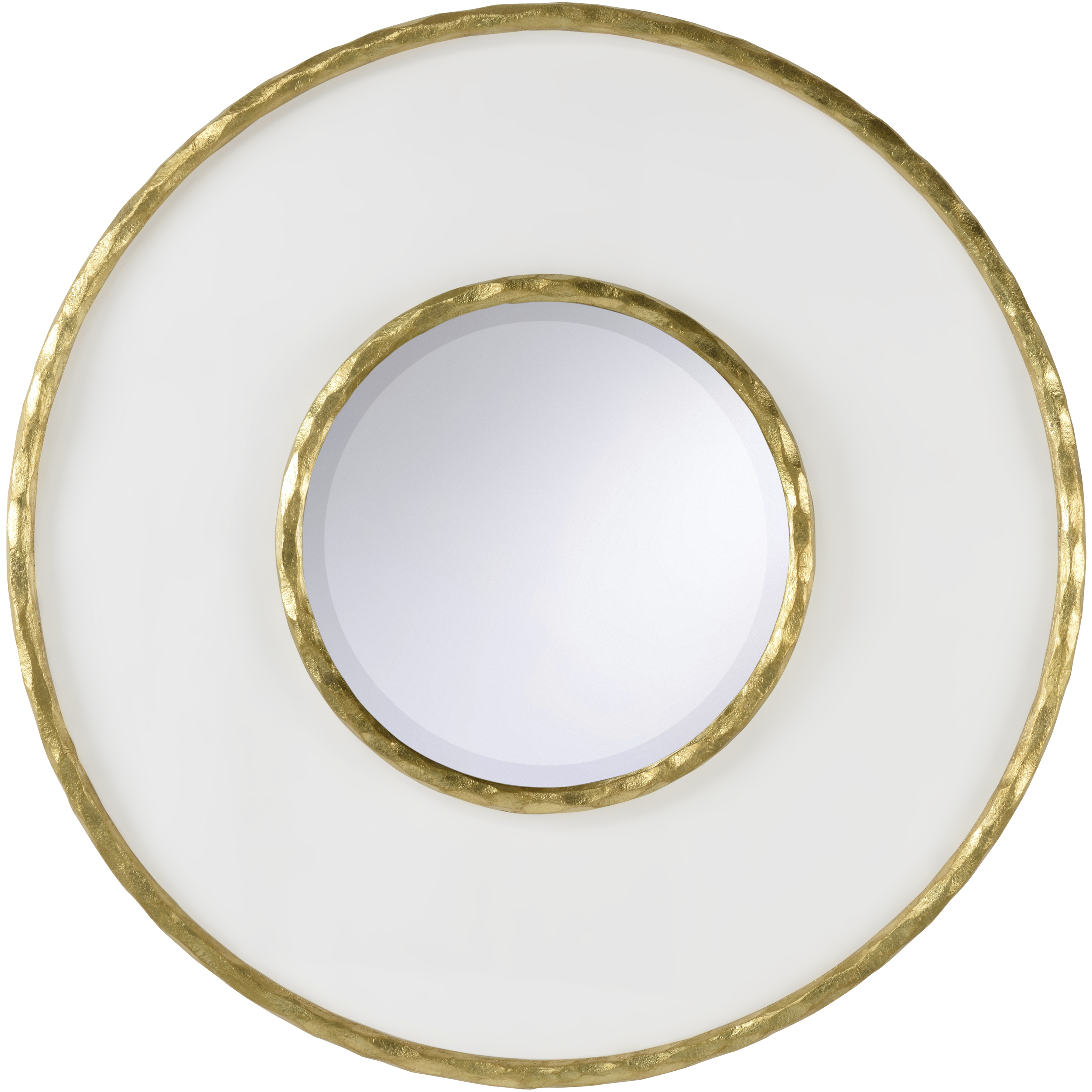 Hand Hammered and Acrylic 46.5 X 46.5 inch Gold Mirror