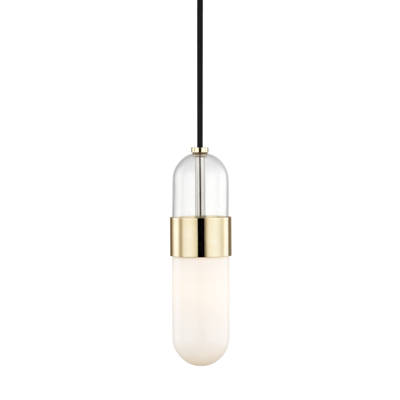 Emilia LED 4.75 inch Polished Brass Pendant Ceiling Light