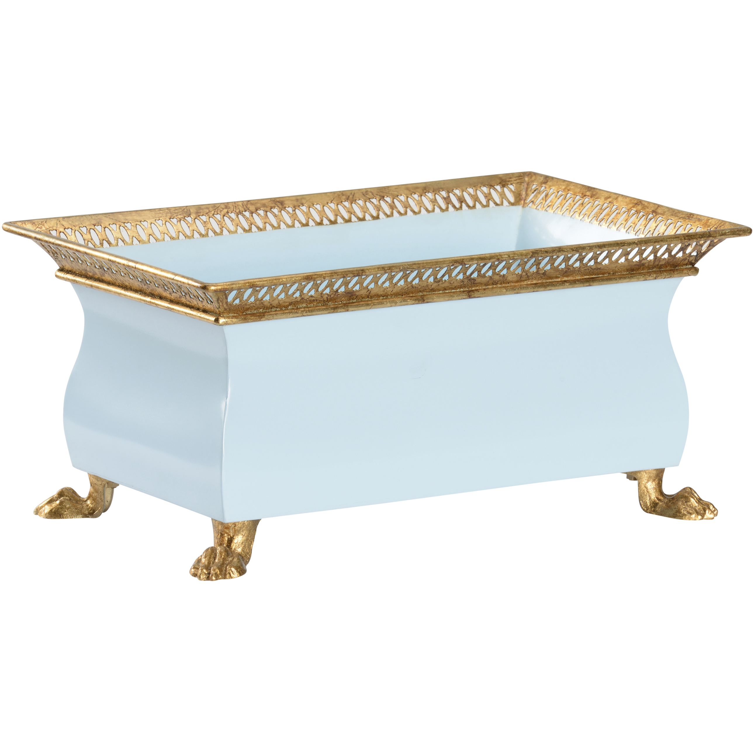 French Blue and Gold Planter, Small
