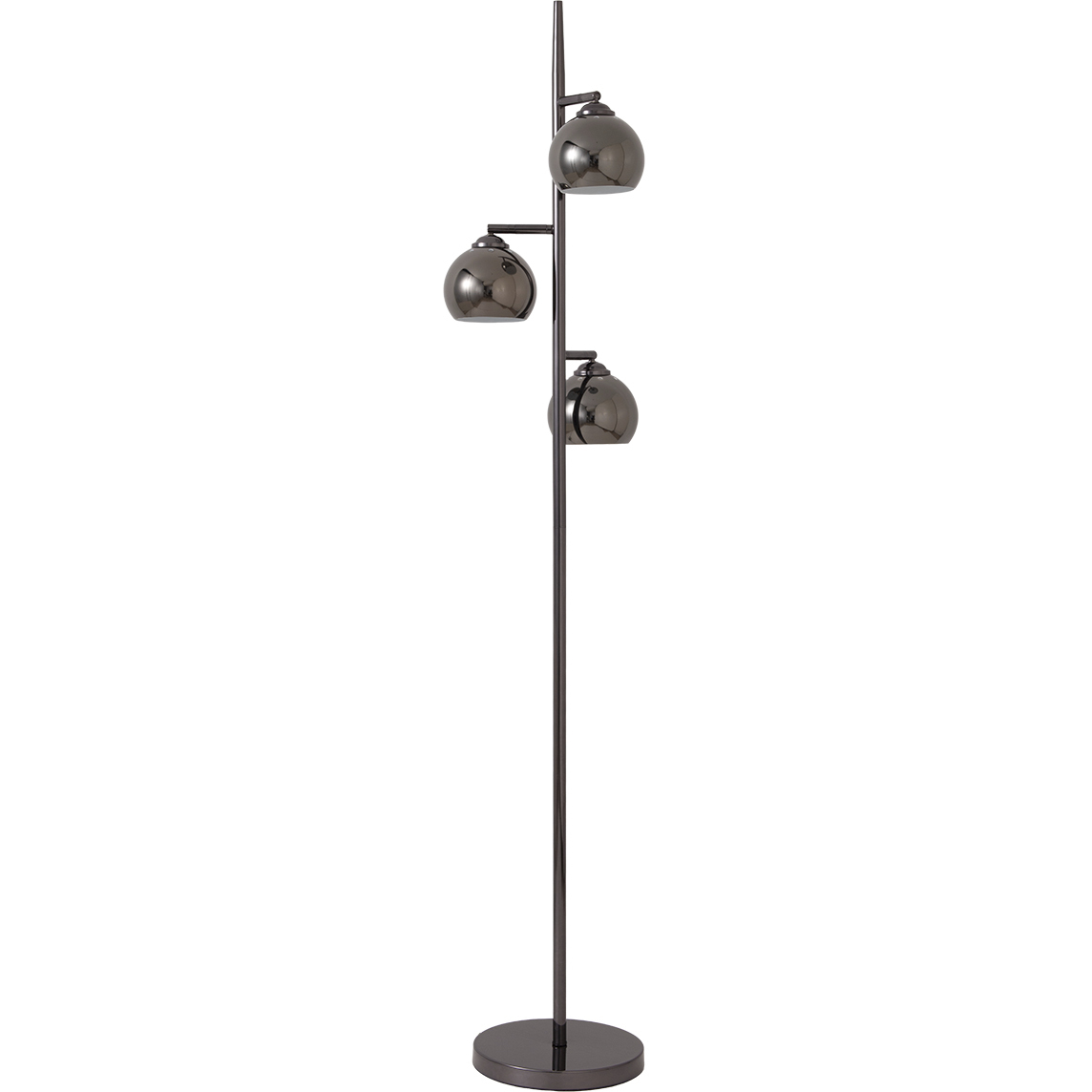 Triplet 67 inch 14 watt Black Nickel Iron Floor Lamp Portable Light