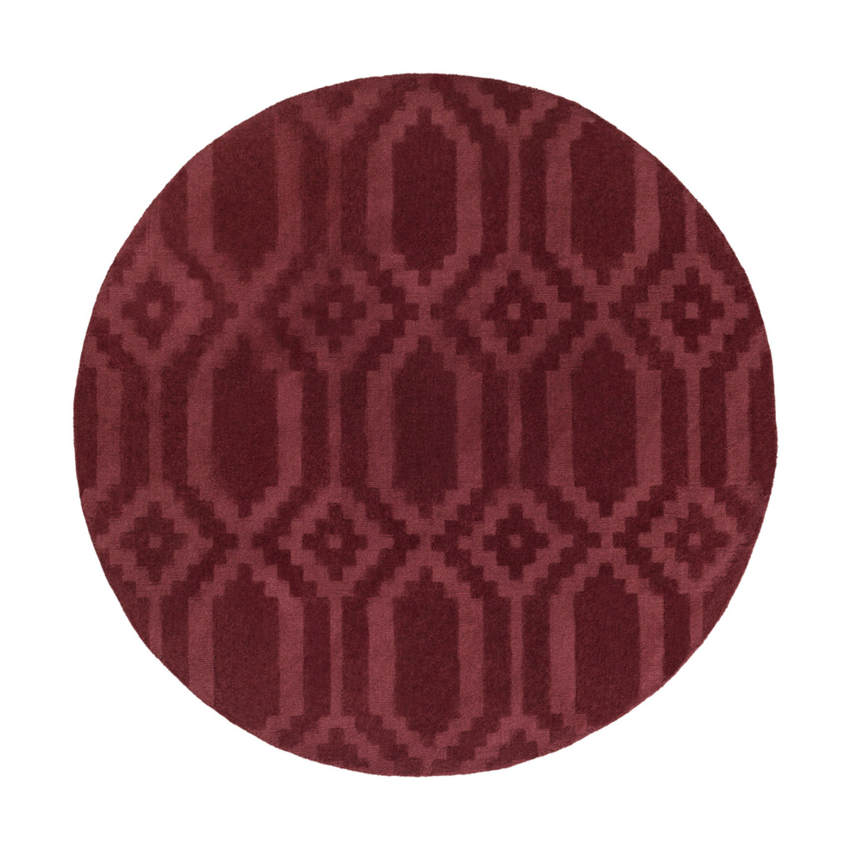 Metro 72 X 72 inch Dark Red Indoor Area Rug, Round