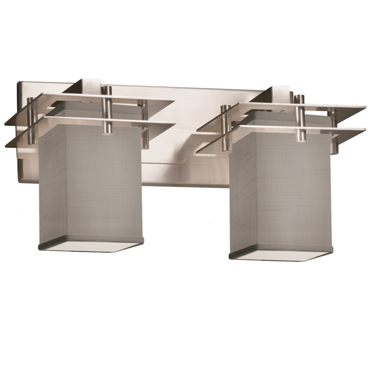 Textile 2 Light 16.5 inch Brushed Nickel Bath Vanity Light Wall Light, Metropolis Family, Choices