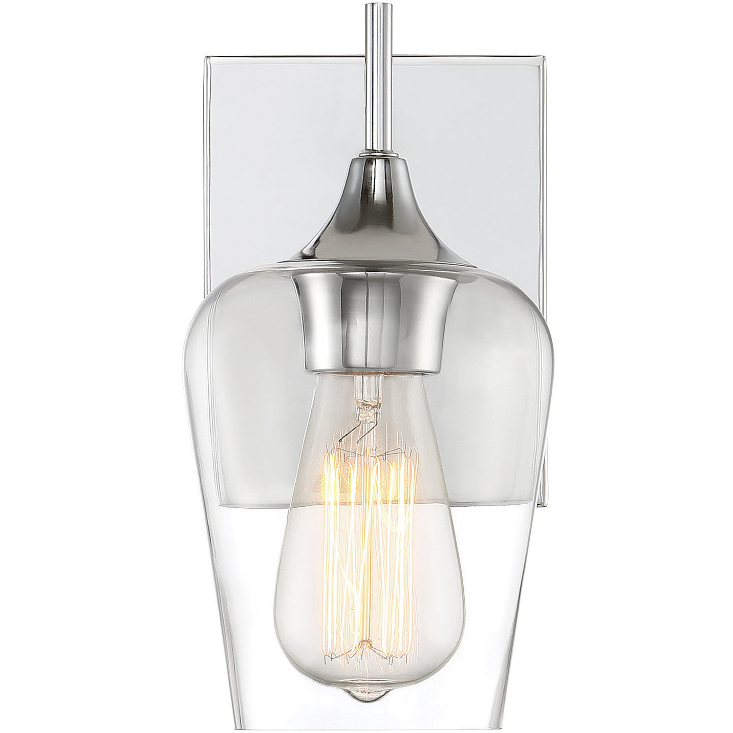 Octave 1 Light 5 inch Polished Chrome Wall Sconce Wall Light, Essentials