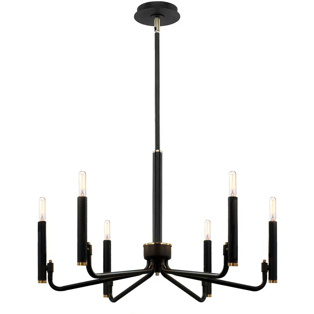 Bedford LED 24 inch Matte Black Chandelier Ceiling Light