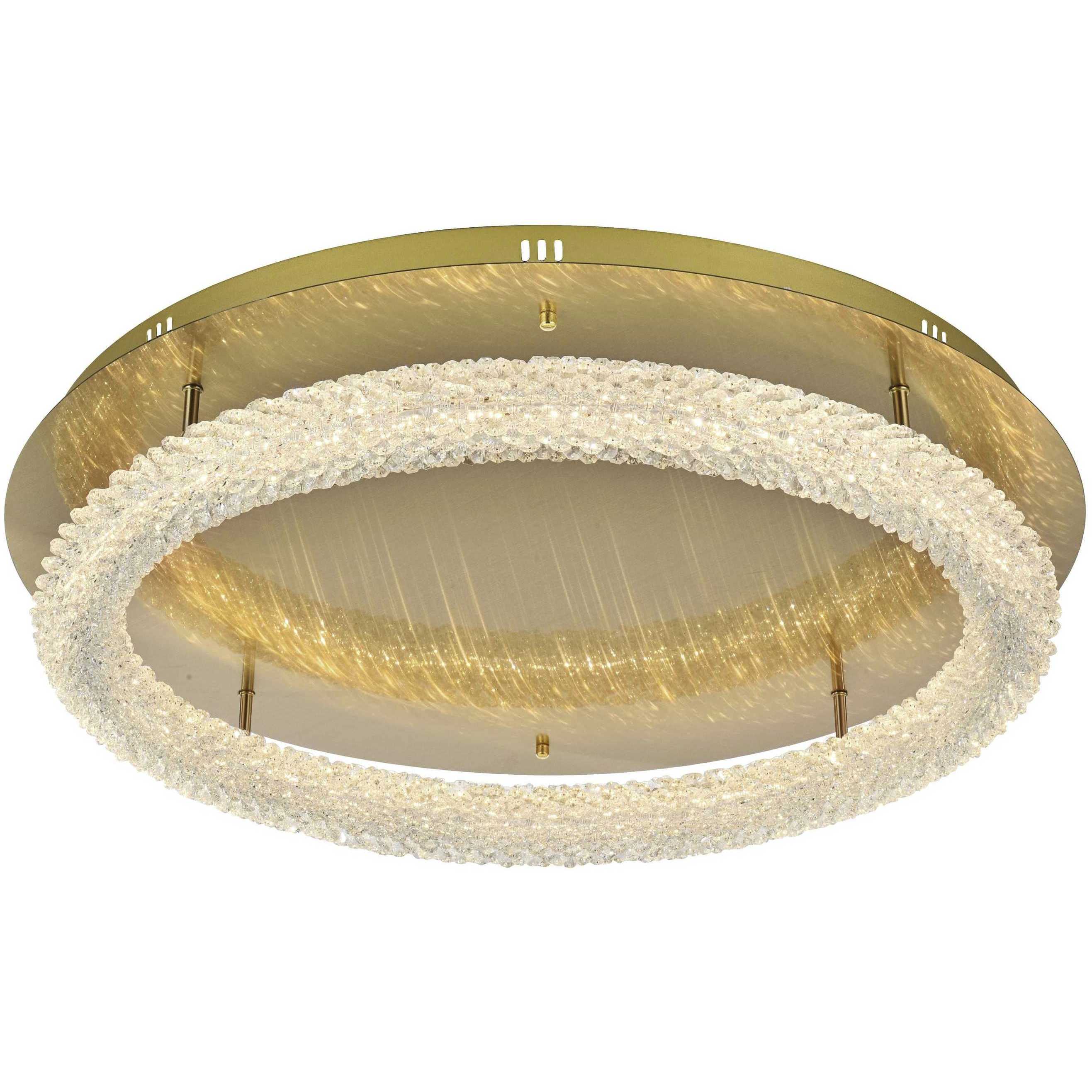 Bowen 1 Light 29.5 inch Satin Gold Flush Mount Ceiling Light