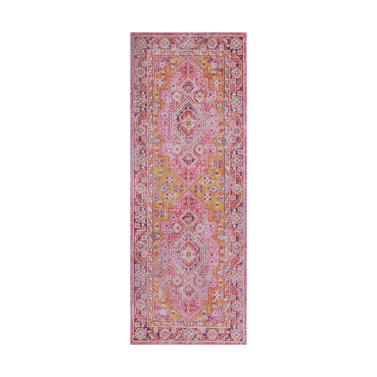 Antioch 94 X 36 inch Bright Pink Indoor Runner, Runner