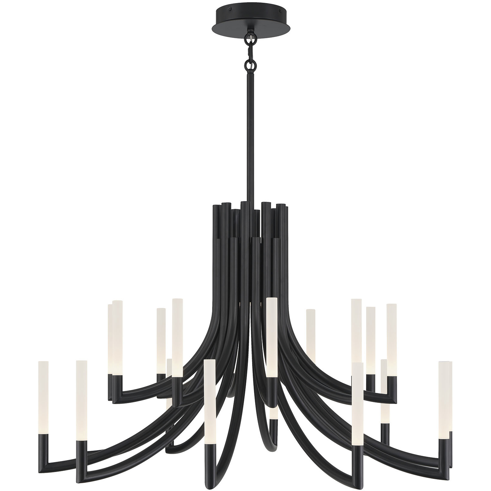 Olette 20 Light 42 inch Black Chandelier Ceiling Light