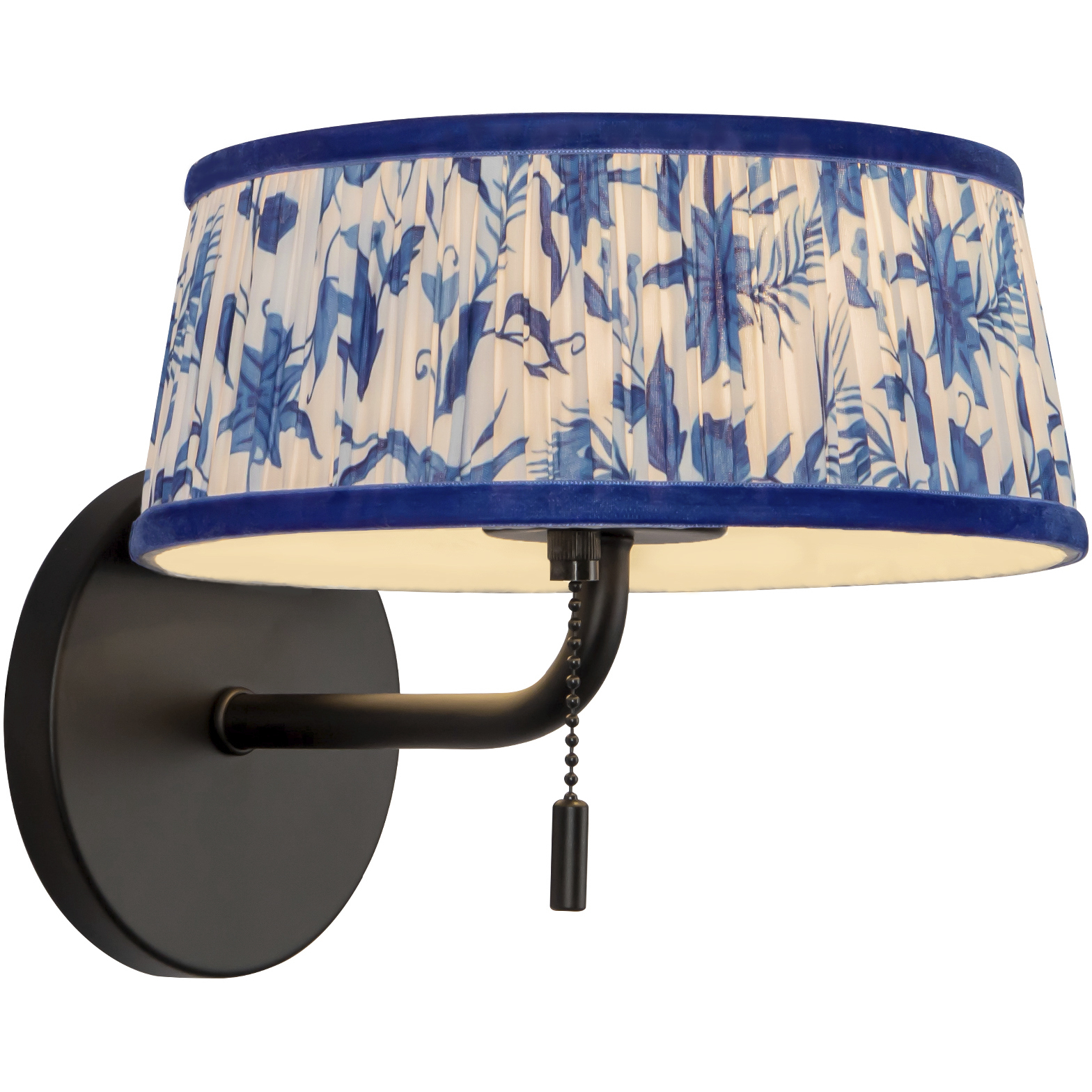 Alora Mood Scout 2 Light 8.13 inch Matte Black and Blue Linen Wall/Vanity Light Wall Light