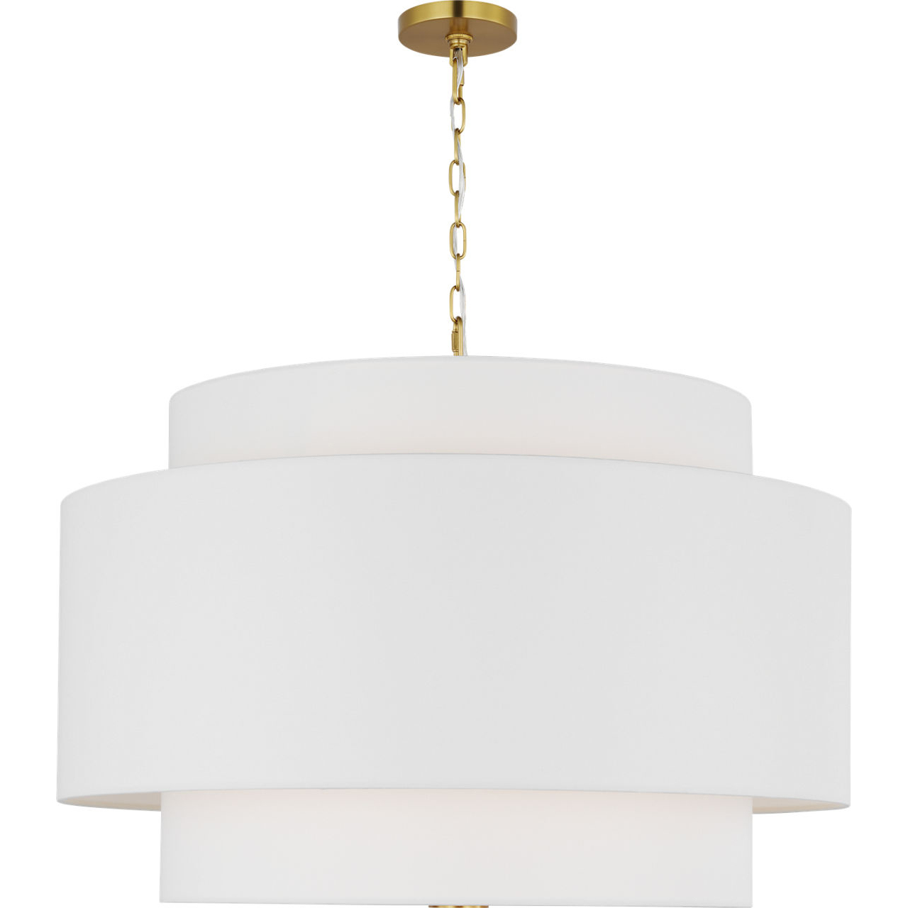 kate spade new york Sawyer 4 Light 32 inch Burnished Brass Hanging Shade Ceiling Light