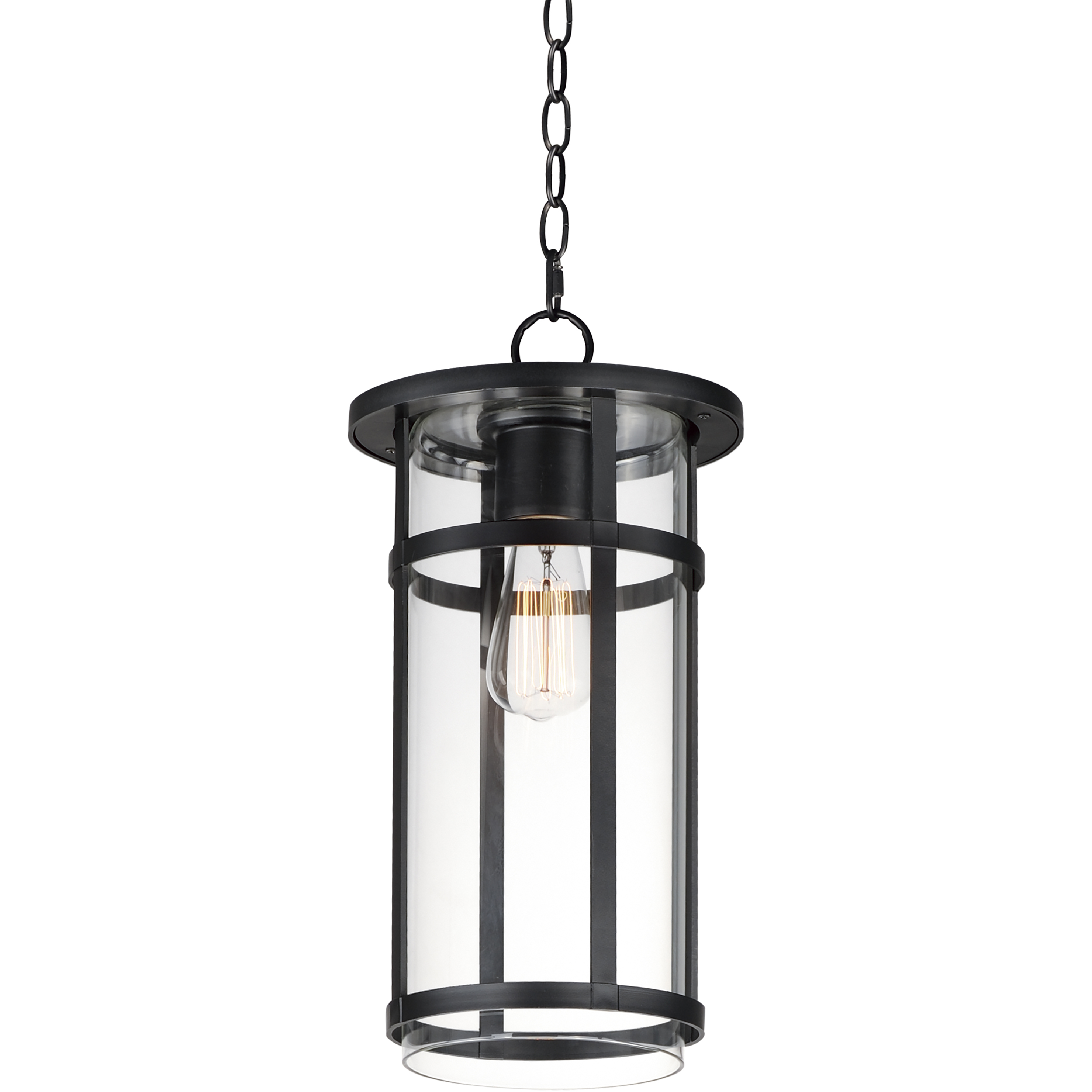 Clyde Vivex 1 Light 9 inch Black Outdoor Pendant