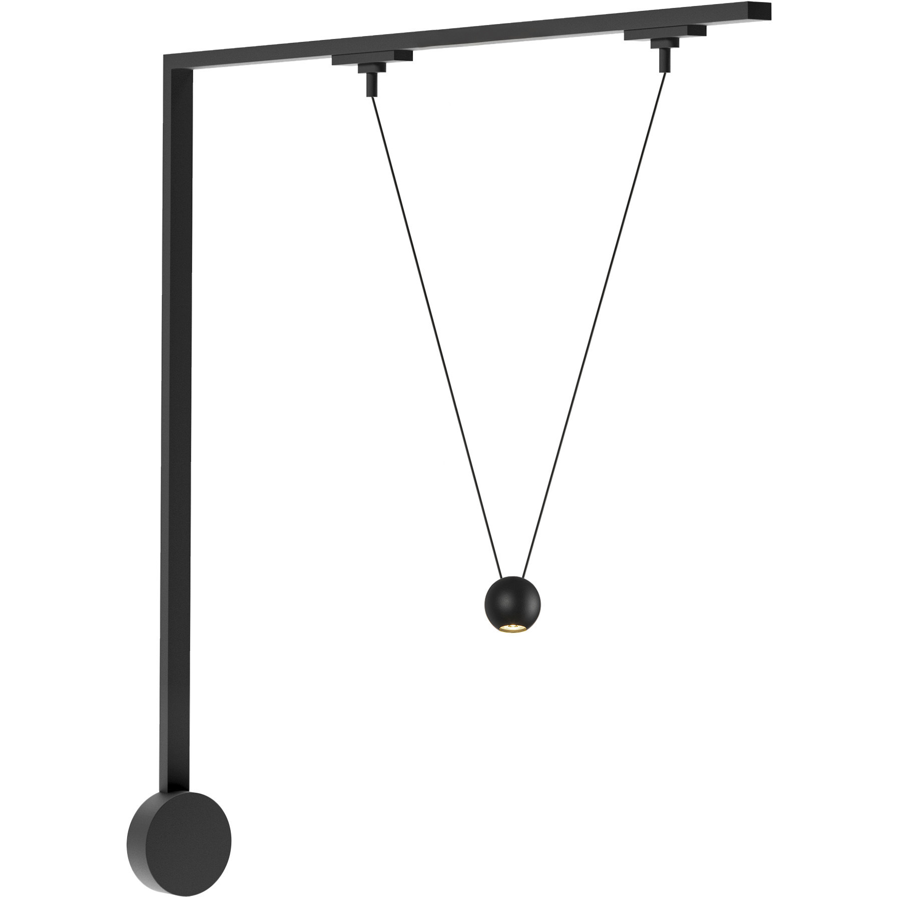 Faria Double 120 Black Trilo Track Ceiling Light