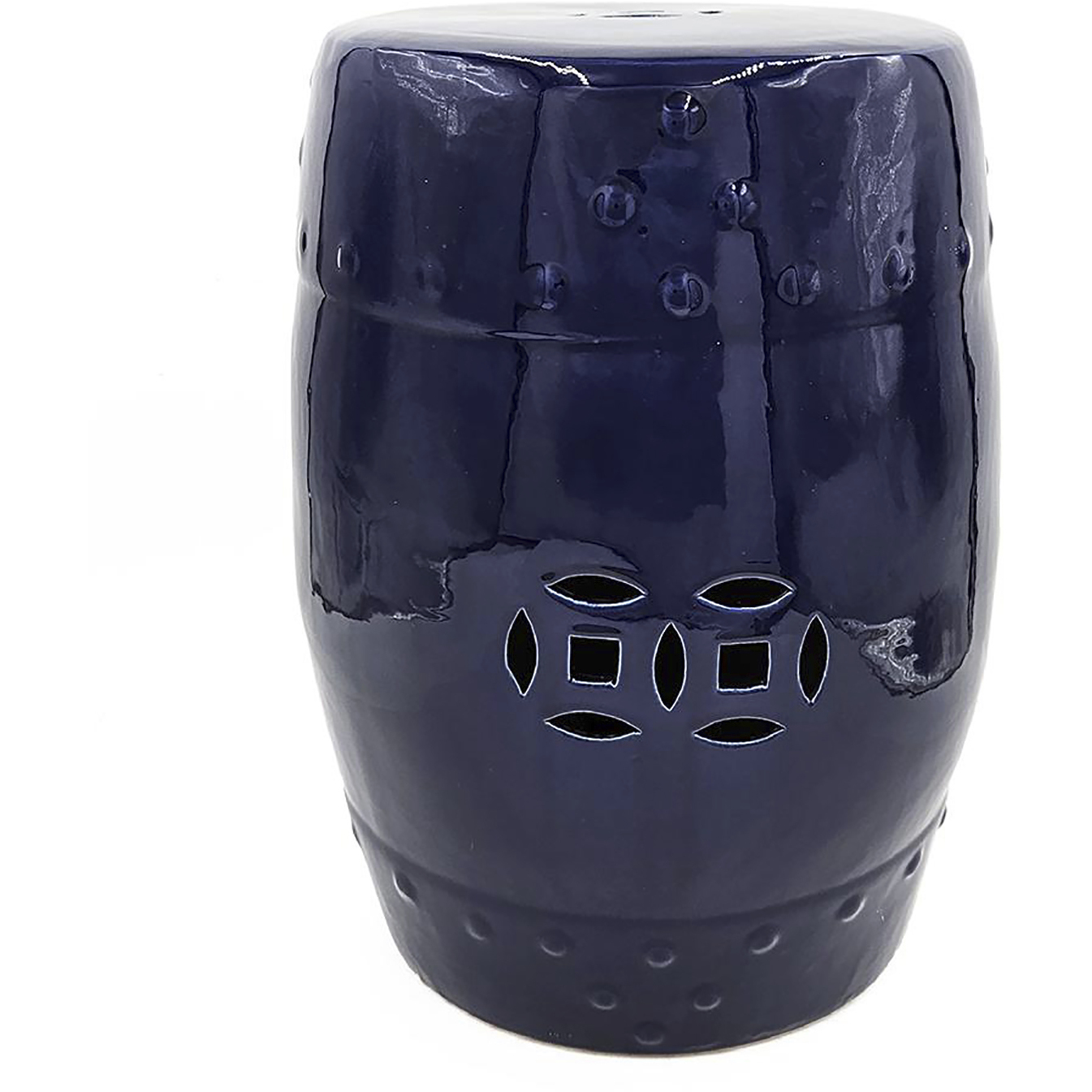 Barrel 17.7 inch Blue Stool