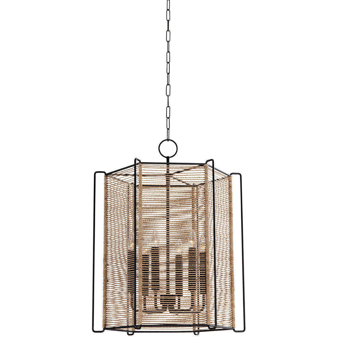 Ramon 6 Light 22 inch Textured Black Indoor Lantern Ceiling Light