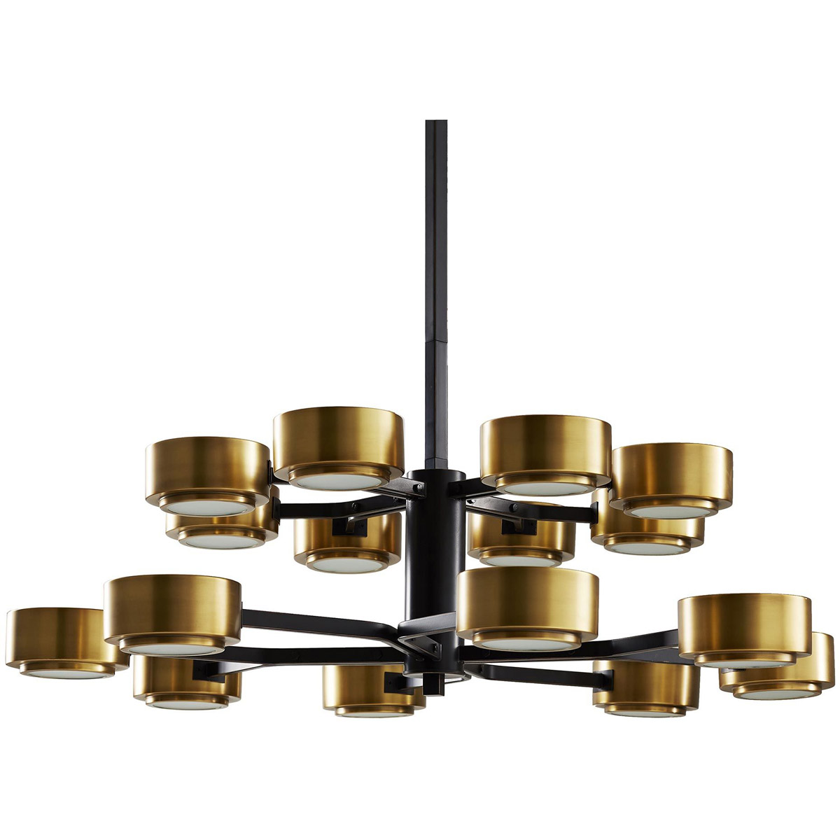 Jalen 16 Light 40 inch Bronze and Vintage Brass Chandelier Ceiling Light