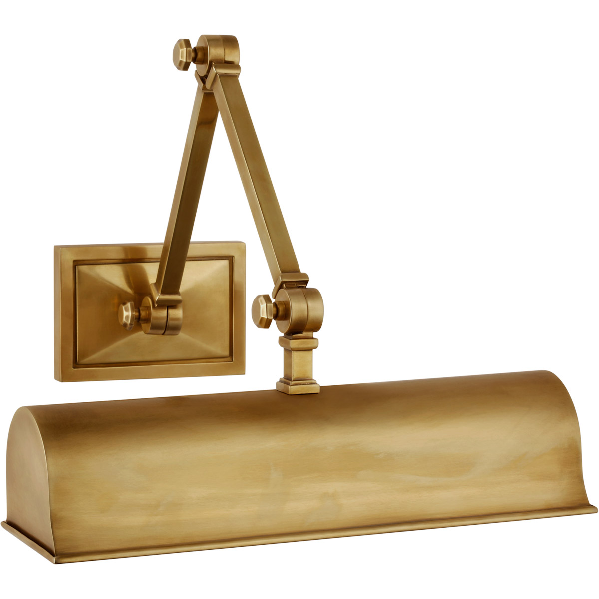 Alexa Hampton Jane 11 inch 4 watt Hand-Rubbed Antique Brass Double Library Light Wall Light
