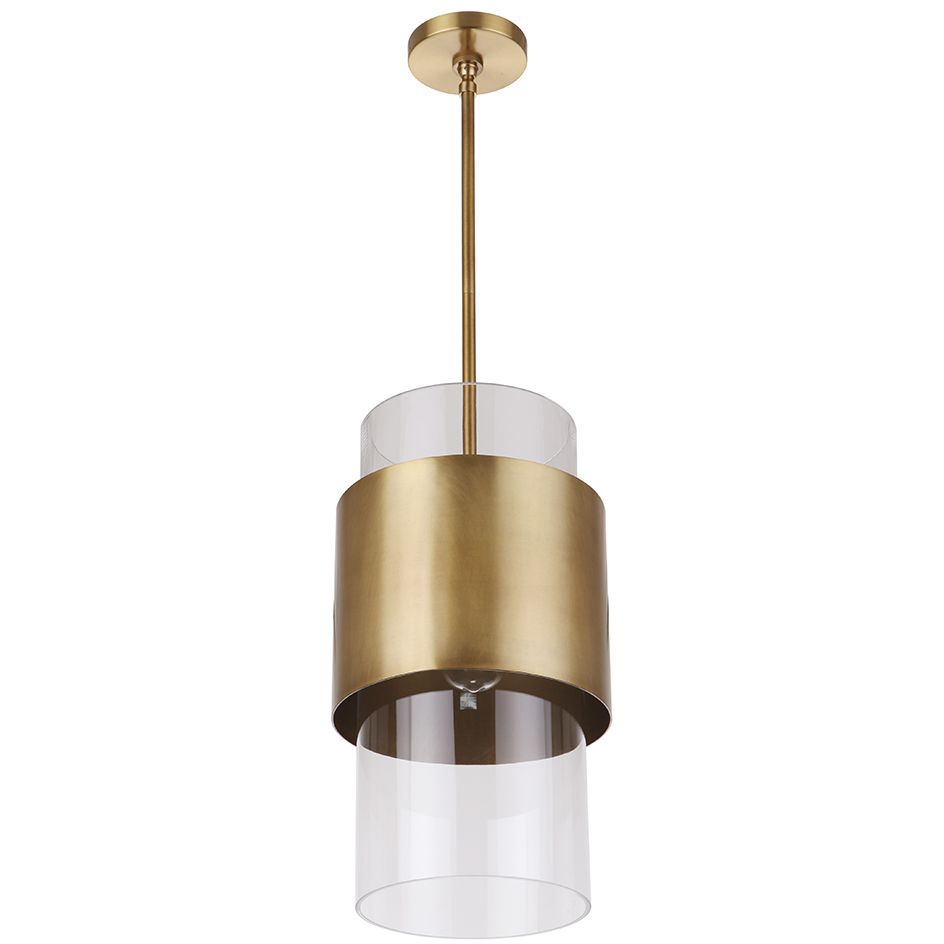 Jupiter 1 Light 10.5 inch Brass Pendant Ceiling Light
