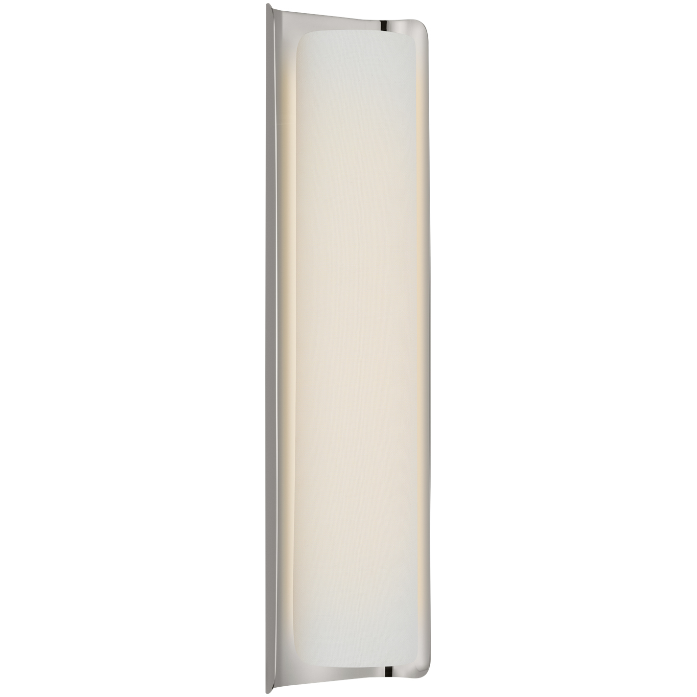 Visual Comfort Signature Collection Windsor Smith Penumbra LED 6 inch Polished Nickel and Linen Sconce Wall Light WS2076PN/L - Open Box