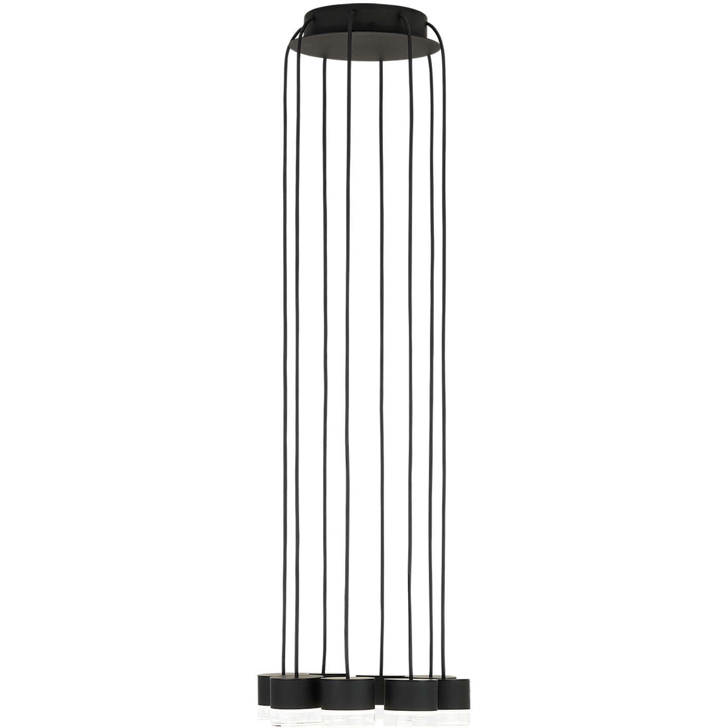 Sean Lavin Gable LED Nightshade Black Chandelier Ceiling Light, Integrated LED