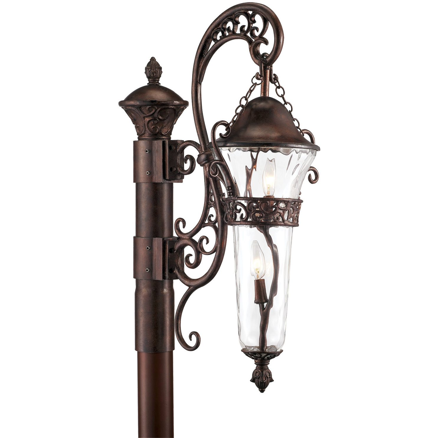 Anastasia Outdoor 2 Light 37 inch Textured Matte Black Post Mount Pier Mount