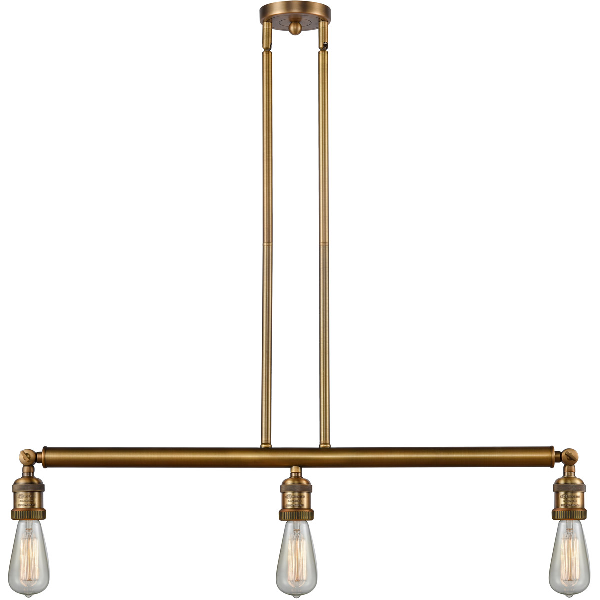 Franklin Restoration Bare Bulb LED 38.25 inch Brushed Brass Island Light Ceiling Light