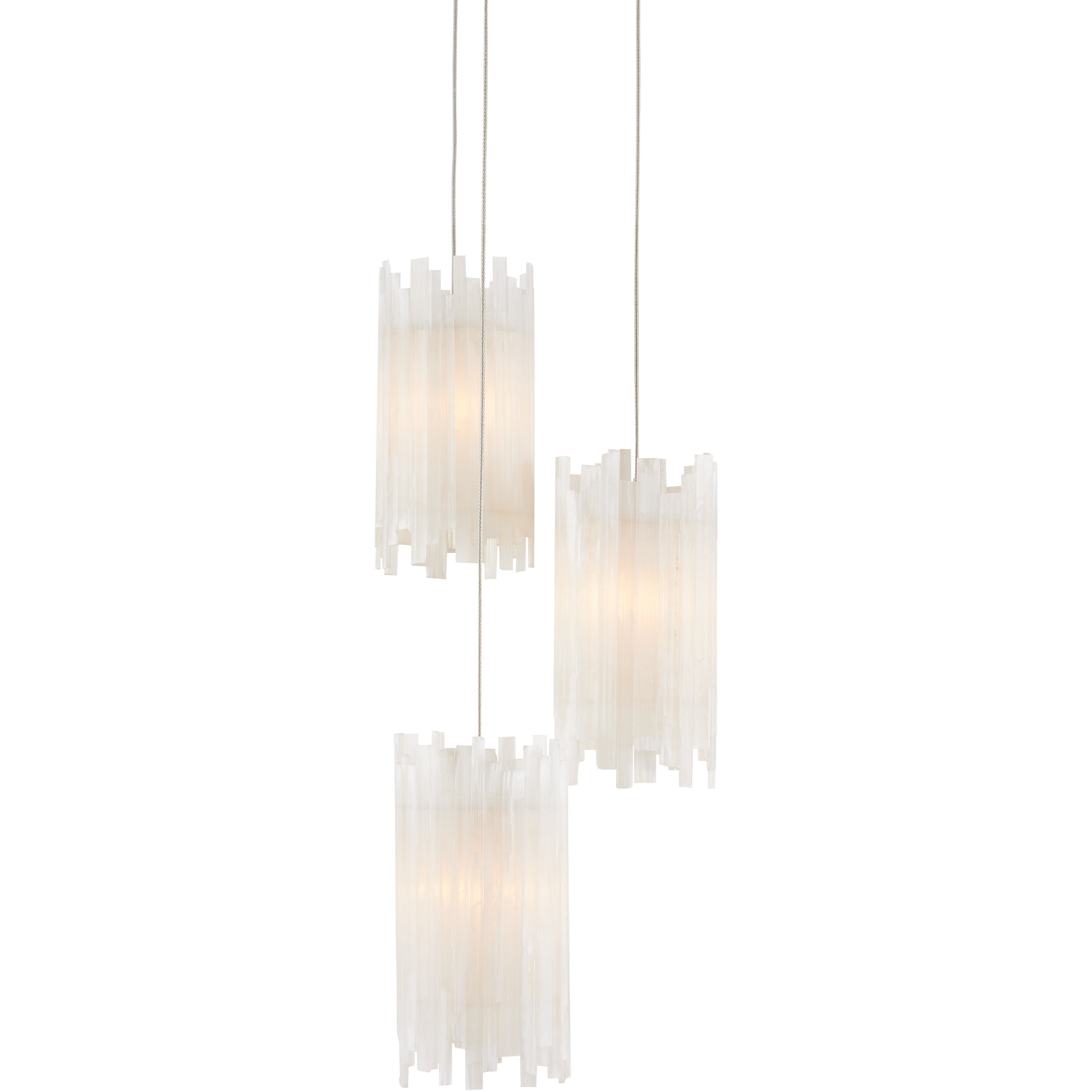 Escenia 3 Light 9.5 inch Silver Multi-Drop Pendant Ceiling Light