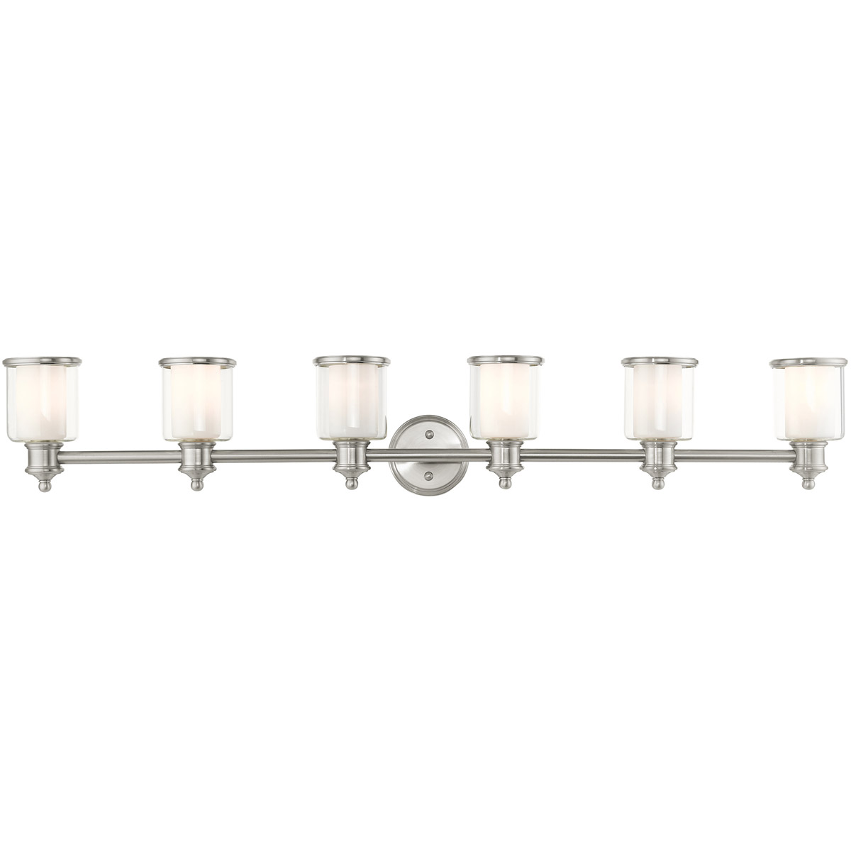 Middlebush 6 Light 55 inch Brushed Nickel Vanity Sconce Wall Light