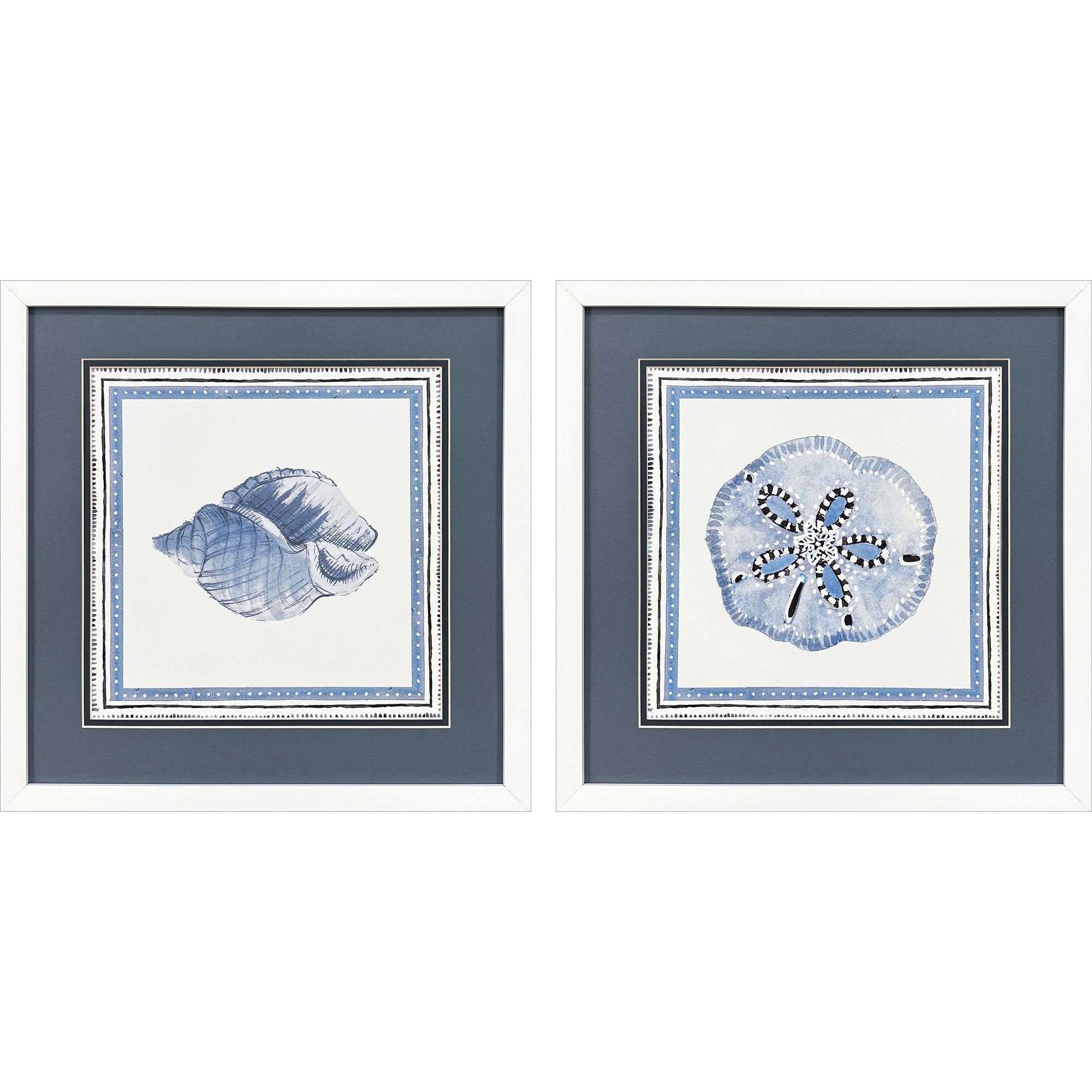 Seaside Blues Blue Framed Art, Propac