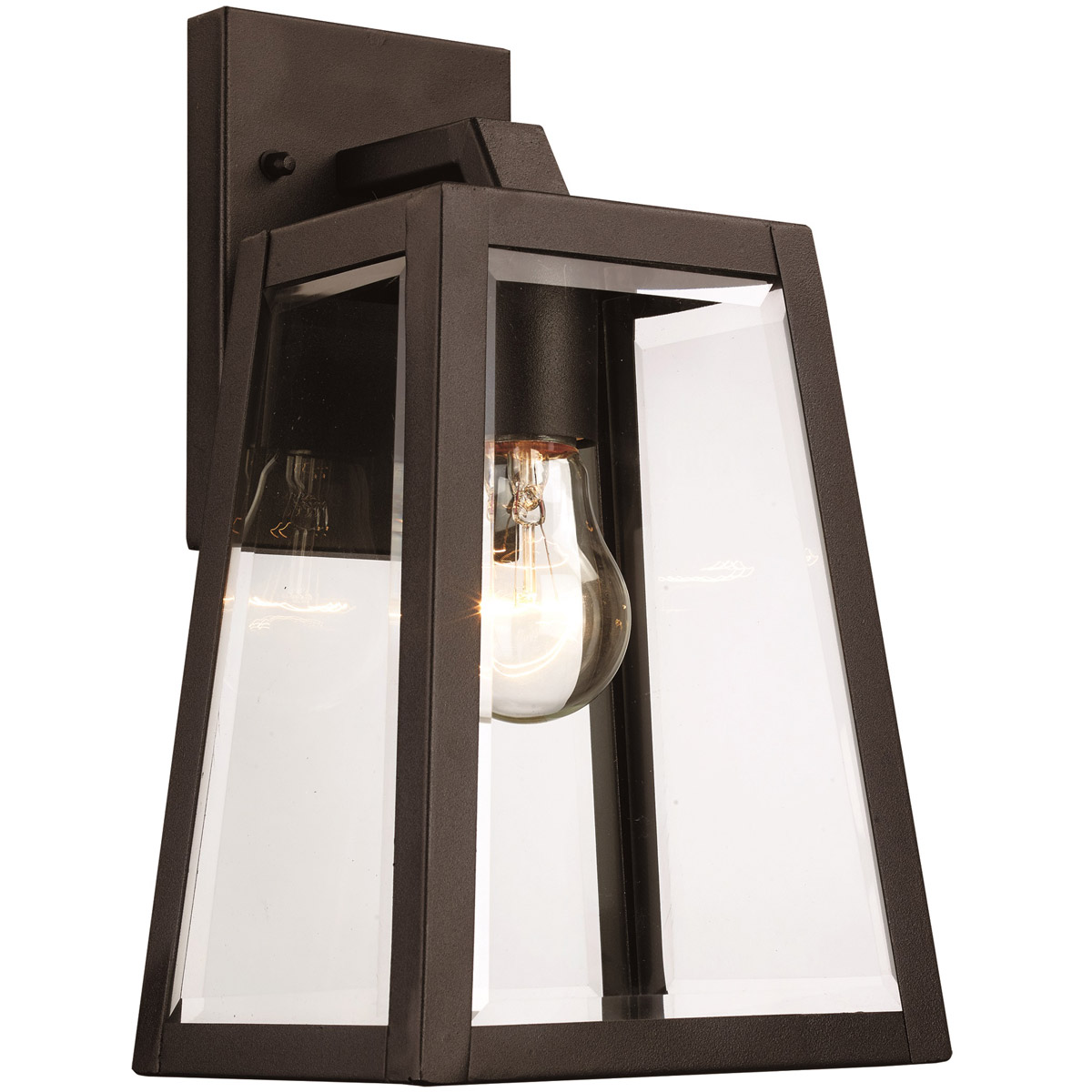 Obsidian 1 Light 12 inch Black Outdoor Wall Lantern