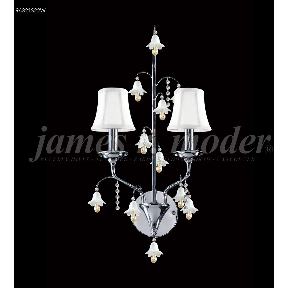 Murano 2 Light 13 inch Silver Wall Sconce Wall Light