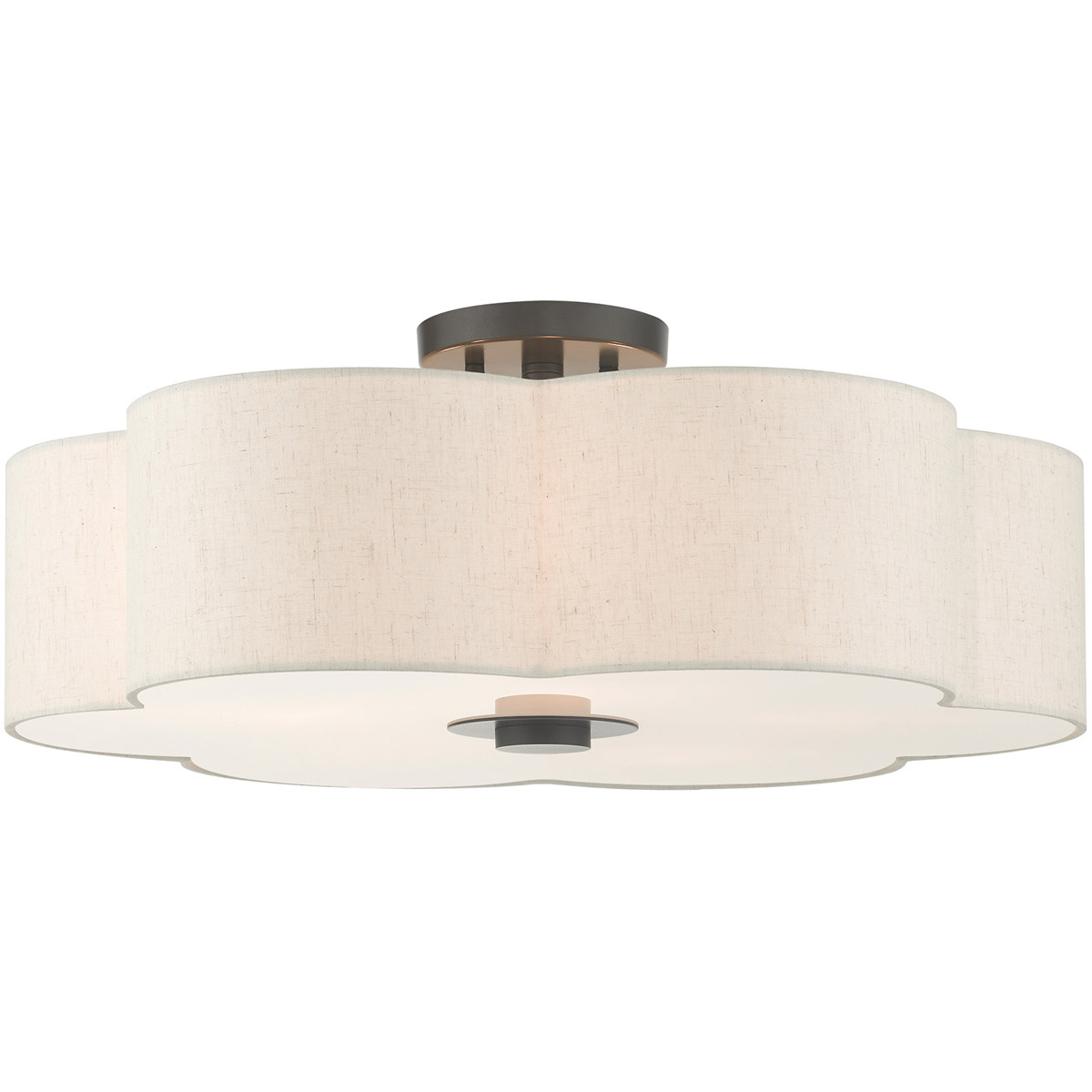 Solstice 5 Light 22 inch English Bronze Semi Flush Ceiling Light