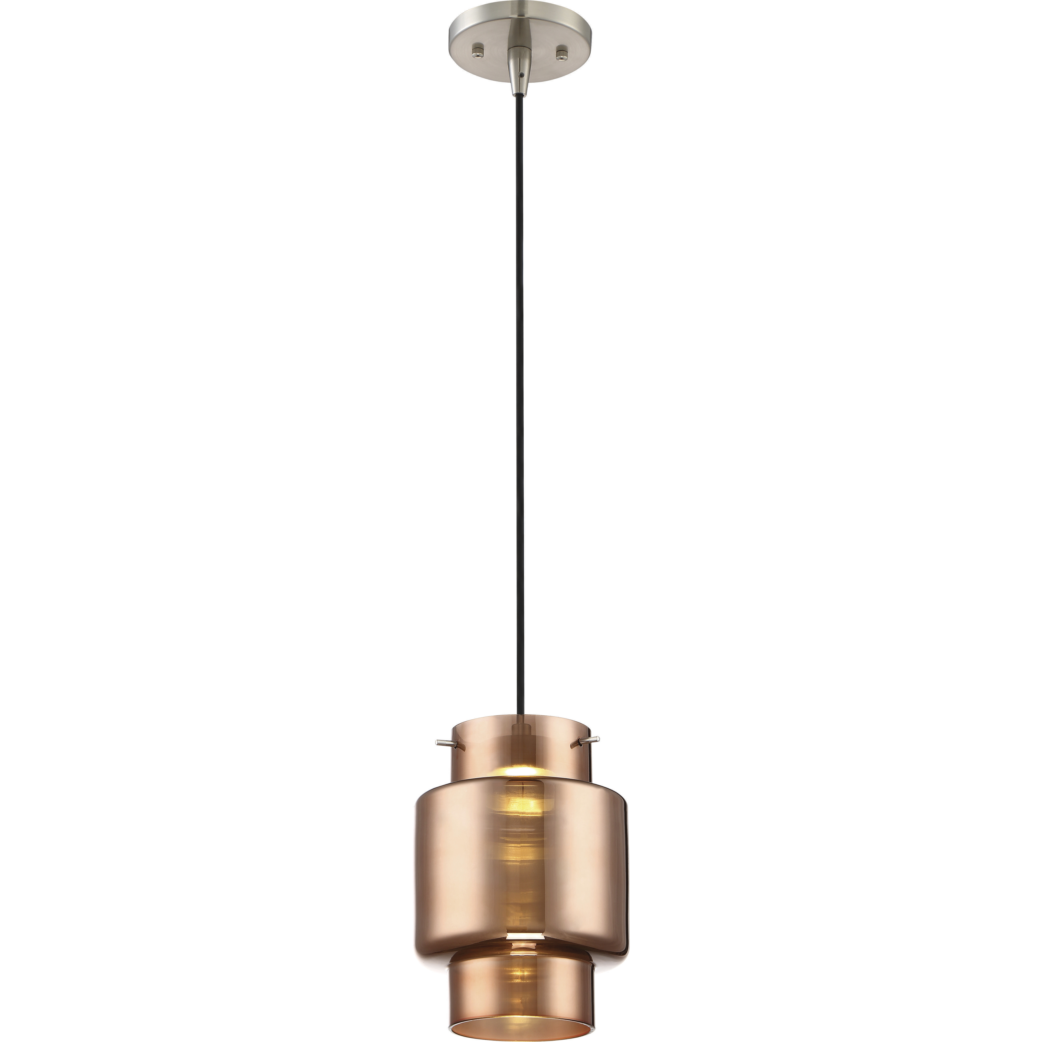 Del LED 6.75 inch Brushed Nickel Mini Pendant Ceiling Light