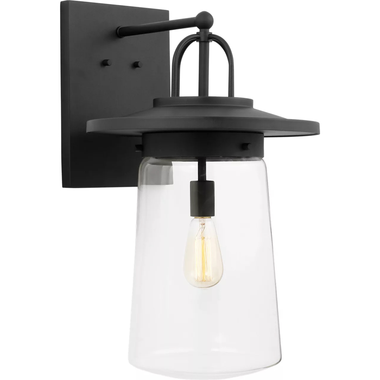 Tybee 1 Light 22.25 inch Black Outdoor Wall Lantern, Large