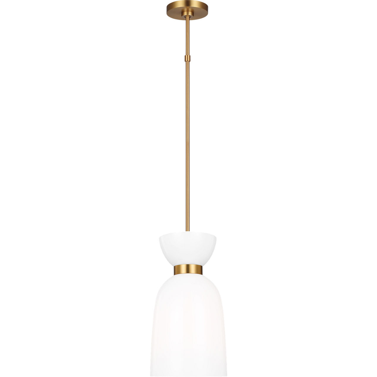 kate spade new york Londyn 1 Light 9 inch Burnished Brass with Milk White Glass Pendant Ceiling Light