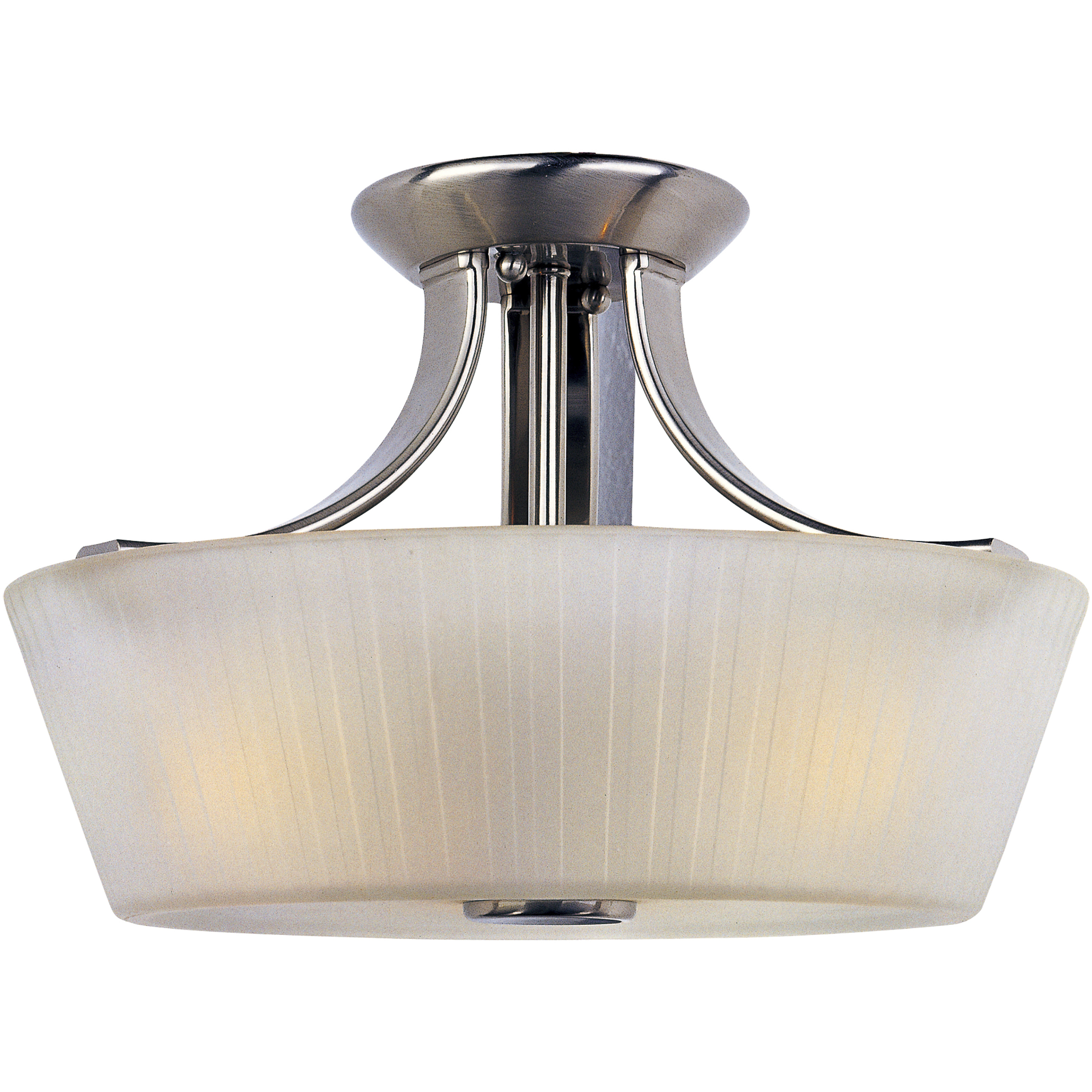 Finesse 3 Light 13.25 inch Satin Nickel Semi-Flush Mount Ceiling Light