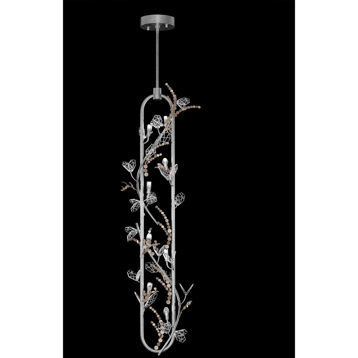 Volare 8 Light 12.5 inch Patinated Silver Pendant Ceiling Light