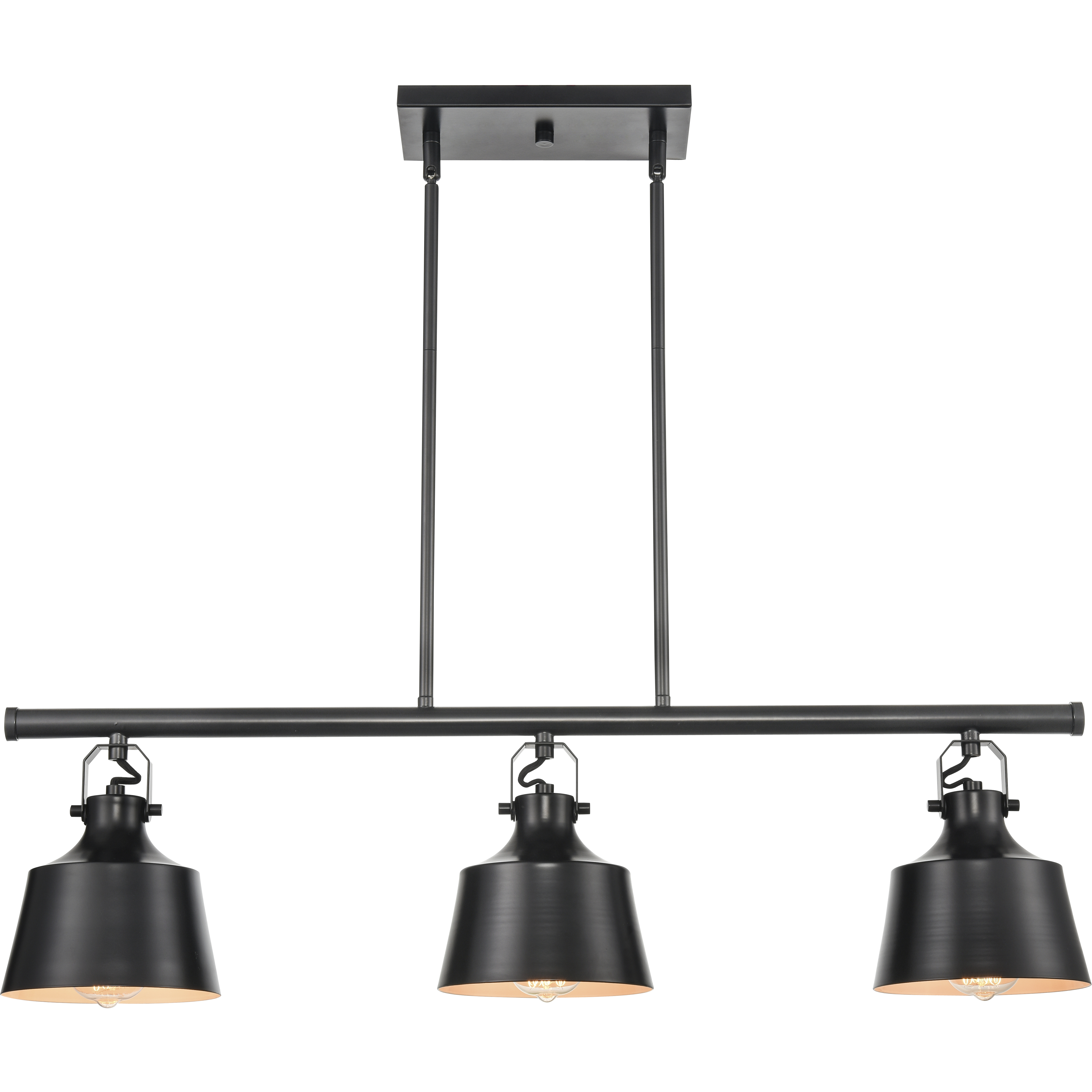 Auralume Provin LED 35.5 inch Matte Black Island Light Ceiling Light