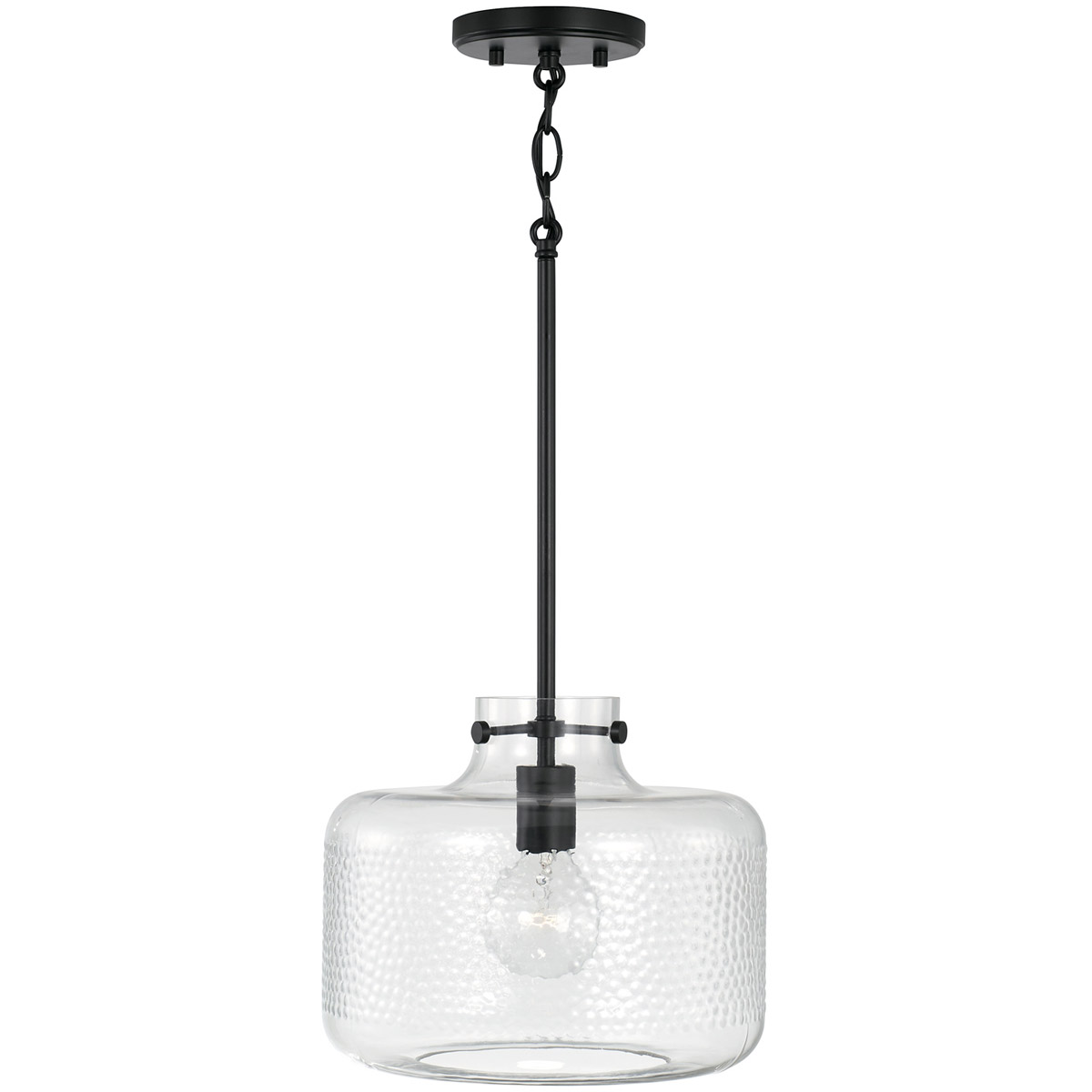 Brighton 1 Light 12 inch Matte Black Pendant Ceiling Light
