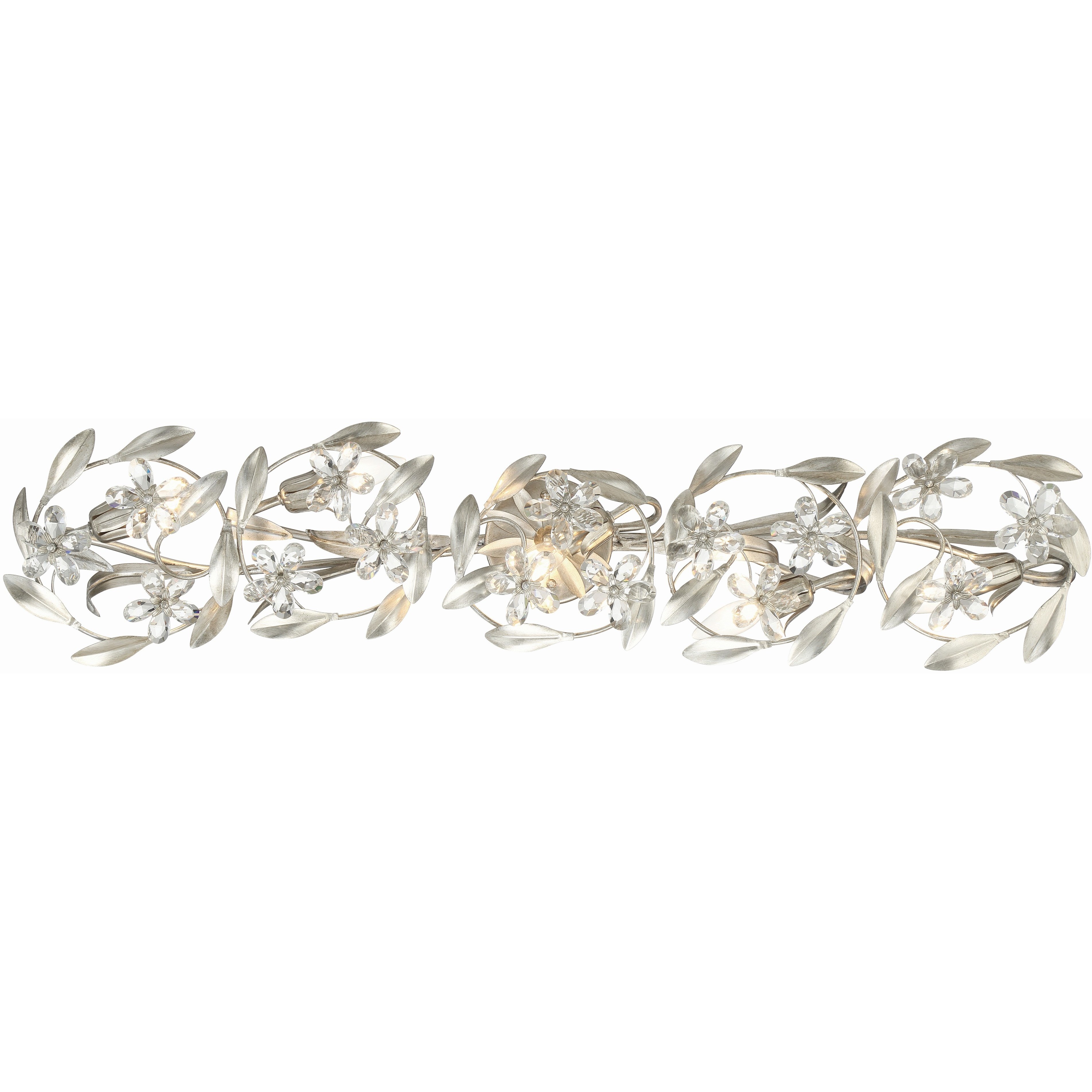 Marselle Bath Vanity Light Wall Light in Antique Silver